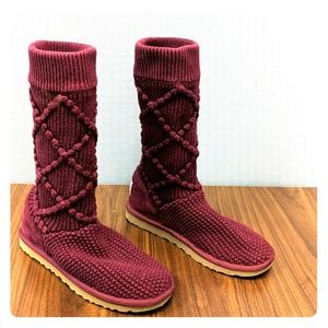 UGG Cable Knit Sweater Boot
